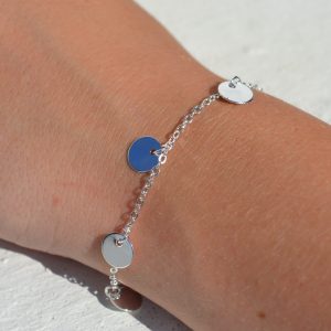 Zilveren armband met rondje bedeltjes