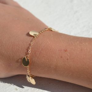 Gouden armband met ronde bedeltjes