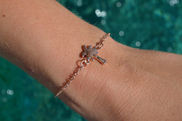 Rose gouden armband met palmboompje