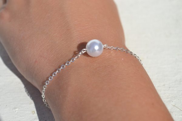 Zilveren armband met parel