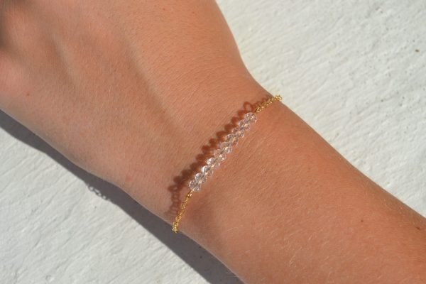 Gouden armband Wit