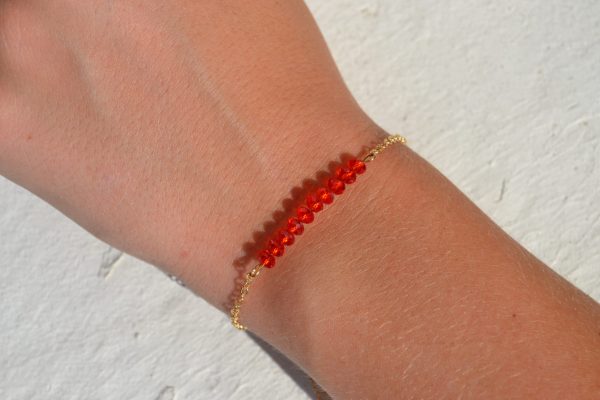 Gouden armband Rood